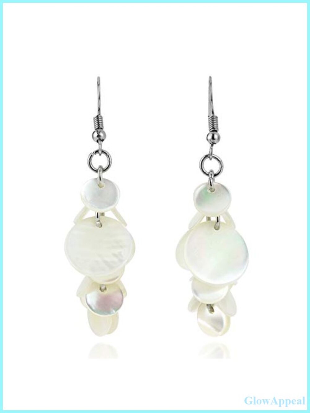 Handmade Kabibe Shell Drop Dangle Earrings Shell Cluster Summer Beach